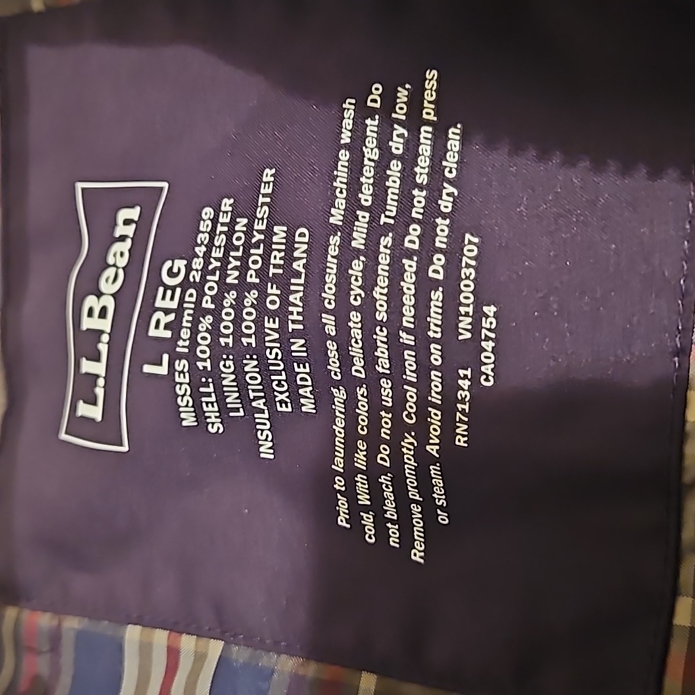 Ll bean quilted jacket